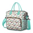 thumbnail image 1 of White Dinosaur Silhouette Pattern Womens Lunch Box for Work,Insulated Large Lunch Bag for Tween and Teen,Loncheras Para Mujer,Leakproof Adult Lunch Bag for Work,Beach,Travel,Picnic,Camping, 1 of 7