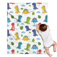 thumbnail image 1 of White Dinosaurs Clouds Leaves Pattern Blanket,Comfortable Soft Flannel Throw Blanket,All Season,Warm Lightweight Blankets for Sofa Bed Couch Living Room Chair,30"x40", 1 of 4