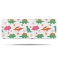 thumbnail image 1 of White Dinosaurs Flowers Pattern Bathroom Rugs Mat,Non Slip Microfiber Bathroom Rug,Rubber Backing,Soft Bathroom Mats for Bathroom Floor,Tub and Shower,47x17in(120x43cm), 1 of 5