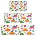 thumbnail image 1 of White Dinosaurs Flowers Pattern Kitchen Rugs Sets Of 3,Kitchen Runner Rugs Non Skid Washable,Decorative Kitchen Floor Mats for Kitchen,Sink,Laundry,17"x30"+ 17"x47" + 17"x59", 1 of 6