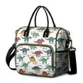 thumbnail image 1 of White Dinosaurs with Labels Playfully Womens Lunch Box for Work,Insulated Large Lunch Bag for Tween and Teen,Loncheras Para Mujer,Leakproof Adult Lunch Bag for Work,Beach,Travel,Picnic,Camping, 1 of 7