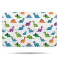 thumbnail image 1 of White Dinosaurs Pattern Bathroom Rugs Mat,Non Slip Microfiber Bathroom Rug,Rubber Backing,Soft Bathroom Mats for Bathroom Floor,Tub and Shower,17x27in(43x68cm), 1 of 5