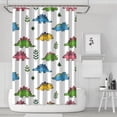 thumbnail image 1 of White Dinosaurs Plants Pattern Shower Curtain 72"x72" ,Bathroom Decorative Shower Curtains Set with 12 Hooks,Modern Waterproof Washable Shower Curtain, 1 of 6