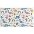 thumbnail image 1 of White Dinosaurs Rainbows Plants Pattern Door Rugs,Washable Non Slip Door Mats Indoor,Decorative Door Mats,Entry Mat Indoor for Entrance,Bedroom,Kitchen,Bathroom,17"x30", 1 of 6