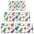thumbnail image 1 of White Dinosaurs Trees Text Pattern Kitchen Rugs Sets Of 3,Kitchen Runner Rugs Non Skid Washable,Decorative Kitchen Floor Mats for Kitchen,Sink,Laundry,17"x30"+ 17"x47" + 17"x59", 1 of 6