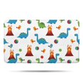 thumbnail image 1 of White Dinosaurs Volcanoes Birds Pattern Bathroom Rugs Mat,Non Slip Microfiber Bathroom Rug,Rubber Backing,Soft Bathroom Mats for Bathroom Floor,Tub and Shower,17x30in(43x75cm), 1 of 5