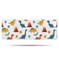 thumbnail image 1 of White Dinosaurs Volcanoes Names Pattern Bathroom Rugs Mat,Non Slip Microfiber Bathroom Rug,Rubber Backing,Soft Bathroom Mats for Bathroom Floor,Tub and Shower,47x17in(120x43cm), 1 of 5