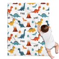 thumbnail image 1 of White Dinosaurs Volcanoes Names Pattern Blanket,Comfortable Soft Flannel Throw Blanket,All Season,Warm Lightweight Blankets for Sofa Bed Couch Living Room Chair,30"x40", 1 of 4