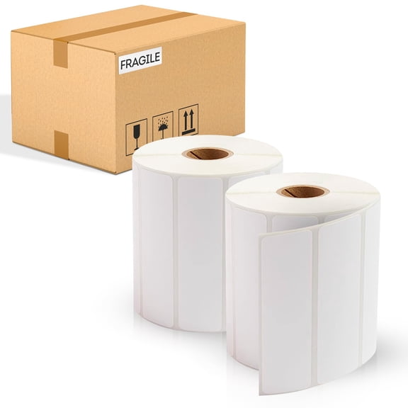 Direct Thermal Label Paper White 21600 count 3 x 1 in 1 inch Core Shipping Labels
