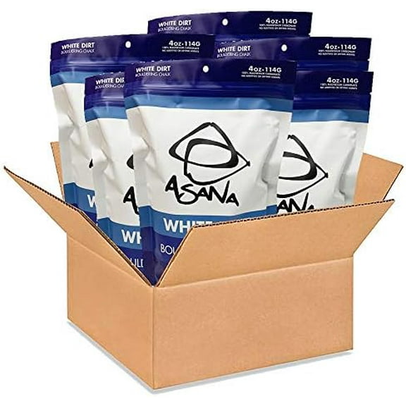 White Dirt Climbing Chalk (4oz/114g) 100% Pure Magnesium Carbonate for Rock Climbing and Bouldering - Gym Chalk for Gymnastics, Weightlifting, Sports and Other Athletic Activities (6 Pack)