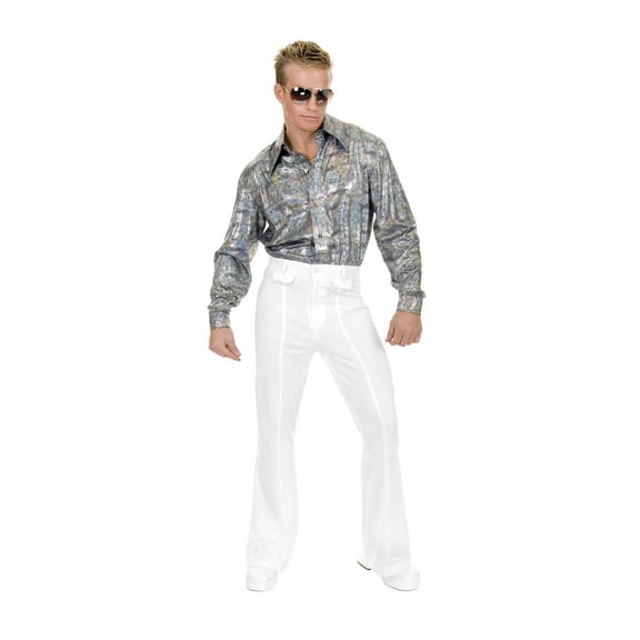 Adult XXL 40" White Disco Fever Leisure Costume Pants