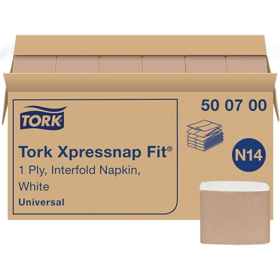 White Dispenser Napkin 1-Ply 36 Packs x 240 Napkins Recycled Fibers Style New Version 500700