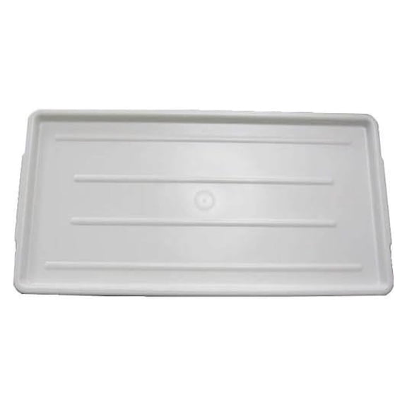 White Display Tray 12.5x24 Inch - Ribbed Plastic Serving Tray - Restaurant & Home Use - Durable Food Presentation Tray - Stackable & Washable