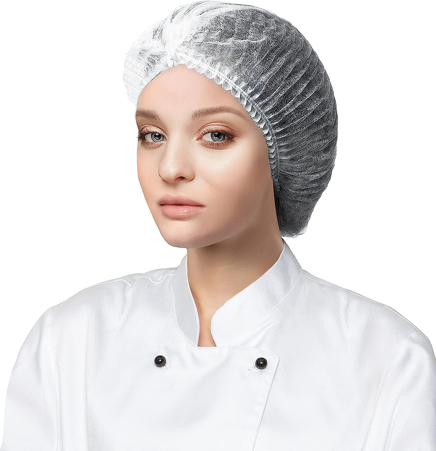 White Disposable Bouffant Caps Medical, 21 Inches. Pack of 1000