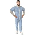 White Disposable Coveralls for Men, Large. 40 GSM Polypropylene Hazmat Suits Disposable. Pack of