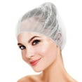 thumbnail image 1 of White Disposable Hair Nets, Nylon Bouffant Caps with Elastic Edge, 100 Count, 21 in, 1 of 6