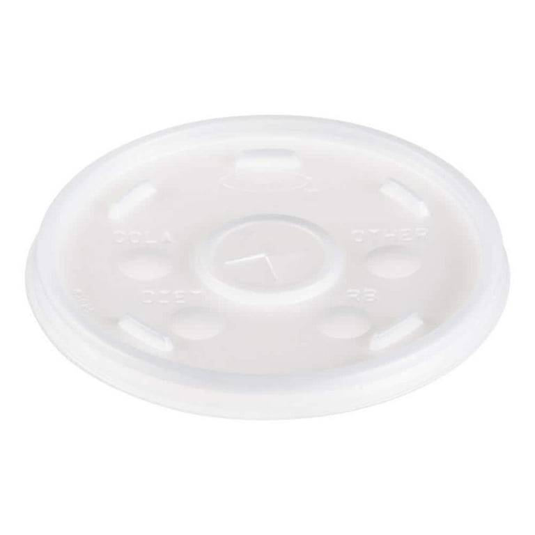 Plastic Lids, Fits 12 oz to 24 oz Hot/Cold Foam Cups, Straw-Slot Lid, White, 100/Pack, 10 Packs/Carton Plastic Lids, Fits 12 oz to 24 oz Hot/Cold Foam Cups, Straw-Slot Lid, White, 100/Pack, 10 Packs/Carton
