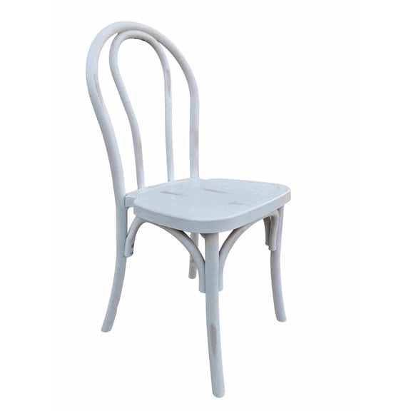 White Distressed Steel Skeleton™ Bentwood Chair by Chivari