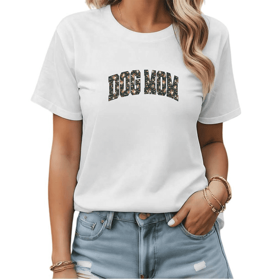White Dog Mom Graphic Tshirt Graphic Tees Cute Pet Mom Shirts S-5XL Tops