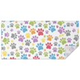 thumbnail image 1 of White Dog Paw Footprint Rectangle Tablecloth 60"x120",Waterproof Polyester Rectangle Table Cloth, Wipeable Spillproof Polyester Tablecloth for Dining, Camping, Indoor and Outdoor, 1 of 6