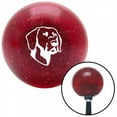 thumbnail image 1 of White Dog Red Metal Flake Shift Knob with M16 x 1.5 Insert Shifter Auto Manual Brody, 1 of 1