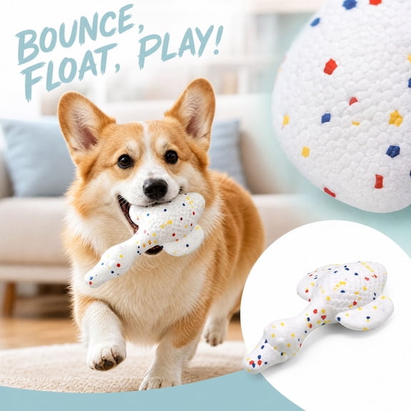 White Dog Toys Chew Proof Duck Shaped Chew Toys for Small Dogs Puppies Oral Relief and Dental Care Floating Pet Play Toys Durable Elastic Chew Toys for Puppies and
