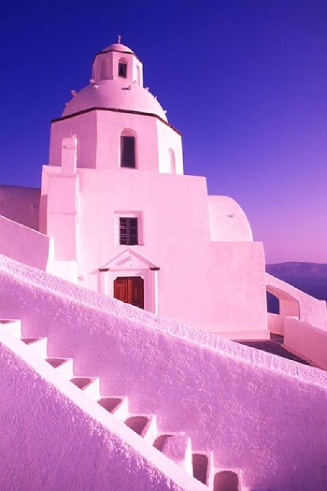 White Dome of Greek Church Santorini Greece Canvas Art - Bill Bachmann DanitaDelimont (12 x 17)