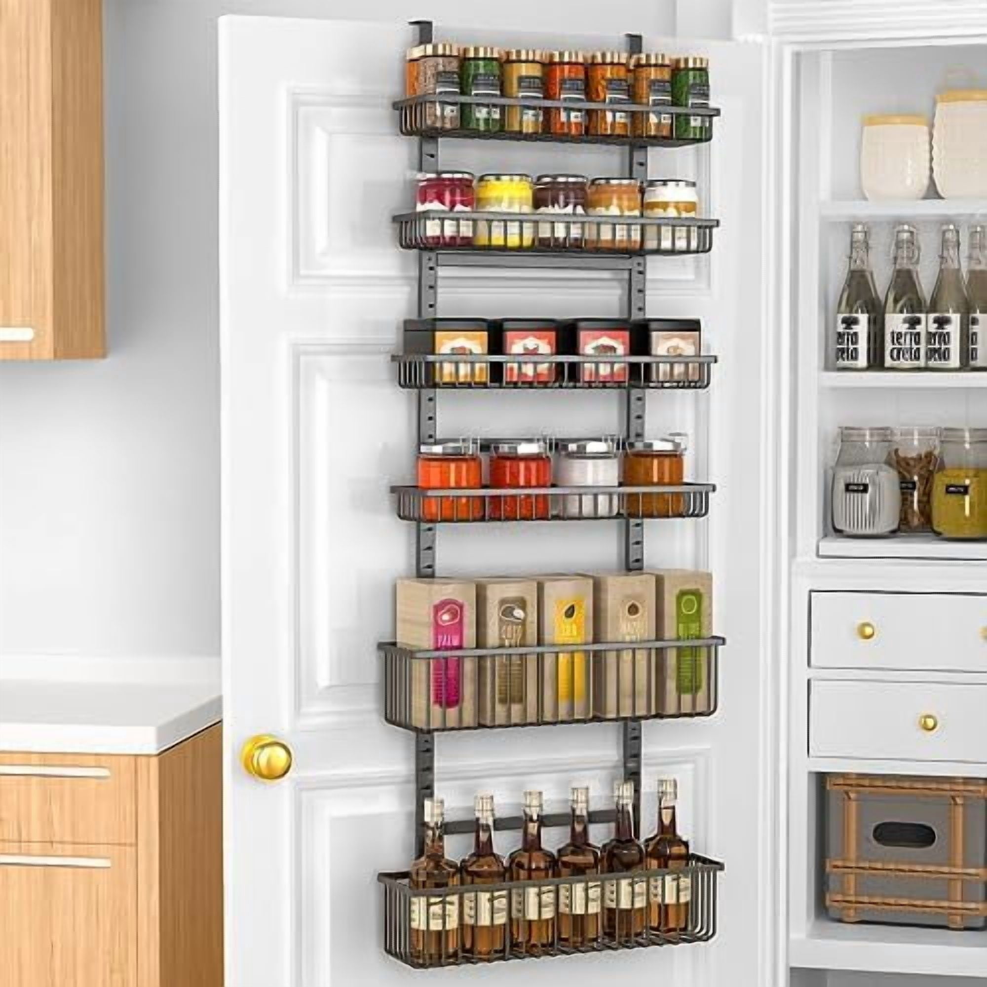 Metal Racking Pantry White Over The Door Pantry Organizer, Pantry Organization and Storage ...