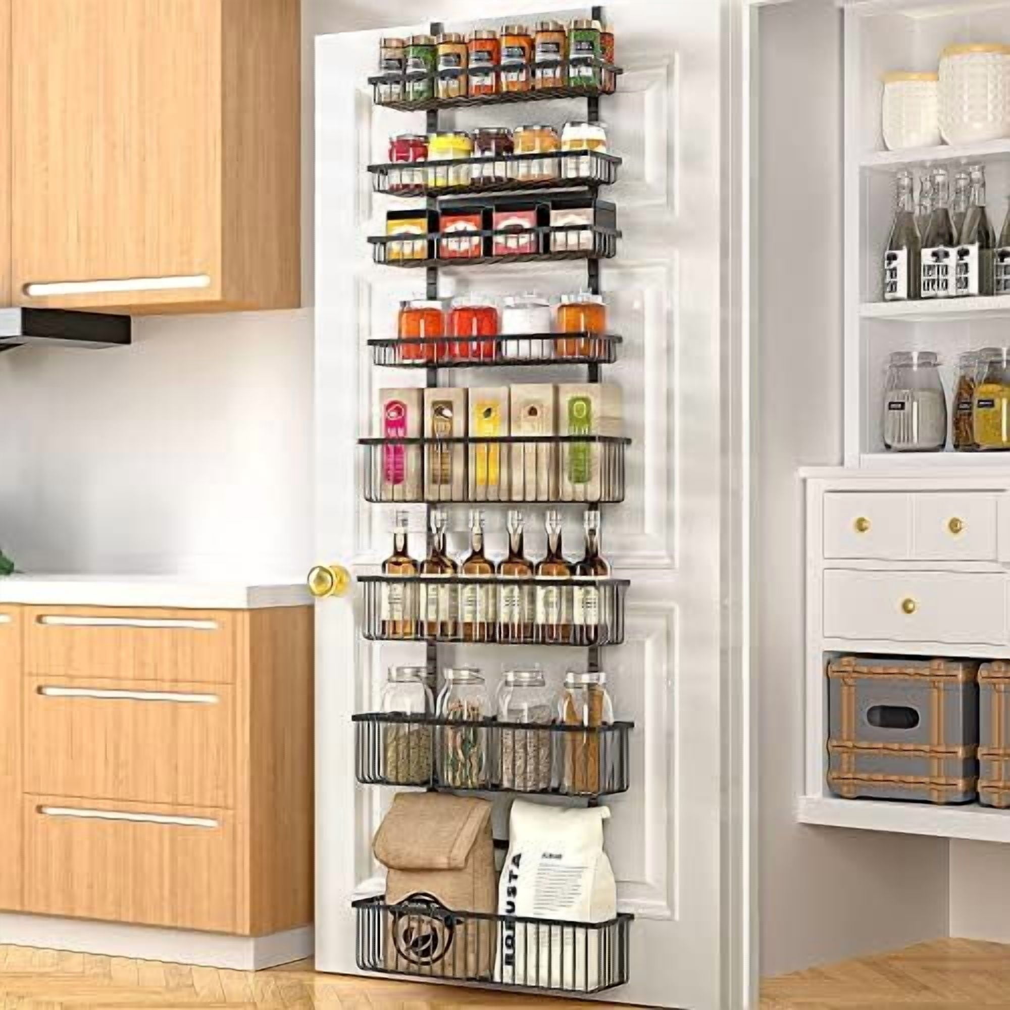 Metal Racking Pantry White Over The Door Pantry Organizer, Pantry Organization and Storage ...
