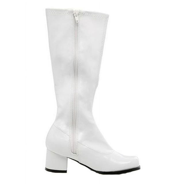 White Dora Go-Go Boots for Girls, Halloween Costume Accessories, 13-1 Shoe Size