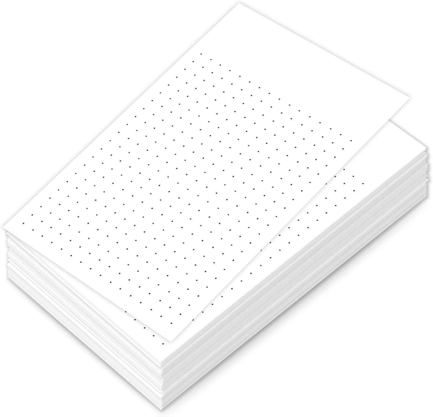 White Dot Grid Vertical Index Cards, 3” X 5” Inches | 100 Sheets Per Pack