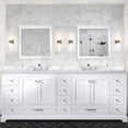 thumbnail image 1 of White Double Bath Vanity with Wood Frame and Marble | Scratch - Proof Surface for Longevity | Well - Organized Storage in Cabinets, 1 of 6
