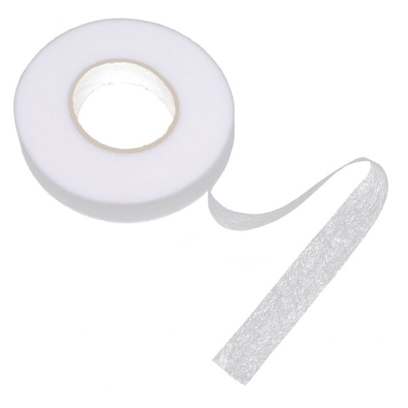White Double-Sided Fabric Hemming Tape, 0.39In No Sewing & No Ironing Adhesive Cloth Tape for Pants Clothes Folded Edge, Strong Sticky Fabric Bonding Tape for Hemming and DIY Crafts, 80 Yards