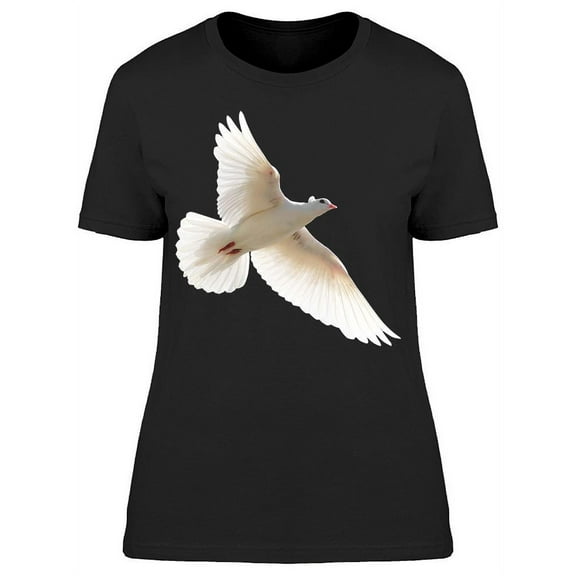 White Dove Bird T-Shirt Women -Image by Shutterstock, Female Large