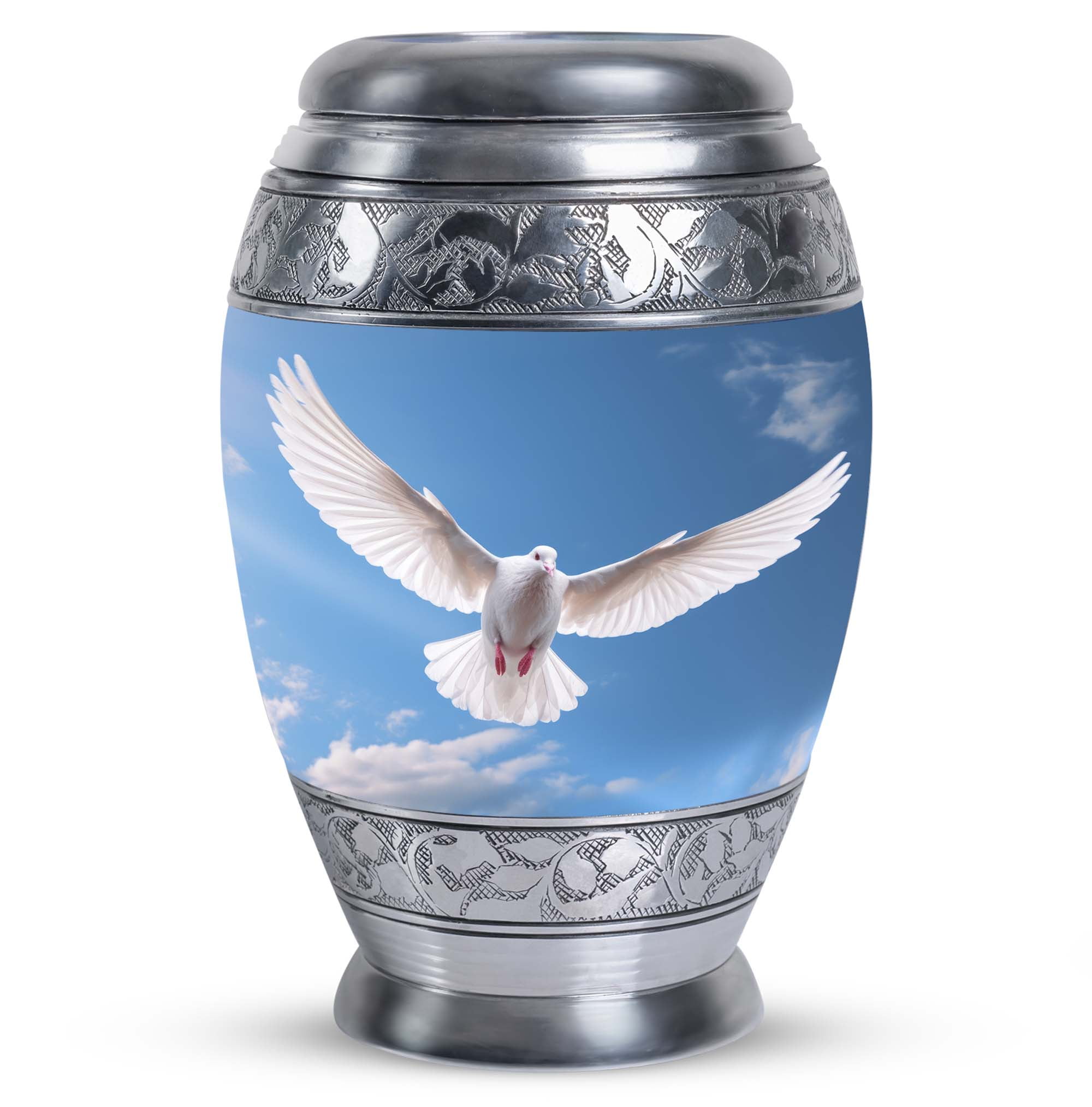 White Dove Small Decorative Urn - Ashes Urns Human Remains - Urn For Human Ashes Adult Men - Urns For Women Human Ashes - Adult Cremation Urns - Dove Urns For Human Ashes (Size - 3inch, 1pcs)
