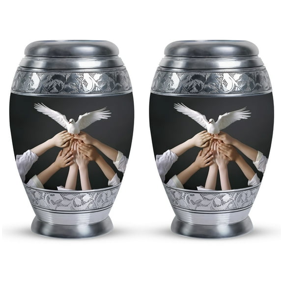 White Dove Urn For Human Ashes, Urn For Ashes For Women, Urn For Ashes Adult Male, Cremation Urn Human Ashes, Funeral Urns For Human Ashes Adult, Cremation Urn For Human Ashes 3inch,2PCS