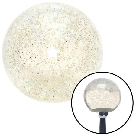 White Dragon Ball Z - 1 Star Clear Metal Flake Shift Knob with M16 x 1.5 Insert