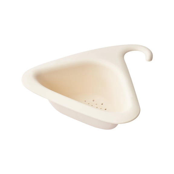 White Draining Basket Kitchen Waste Filter Fruit Basket Vegetable Washing Basket Large Capacity White Color Size 10.24X9.65X3.14 Inches Plastic Material