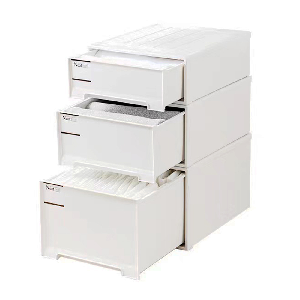 White Drawer Plastic Mobile File Organizer, Closet Clothes