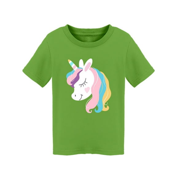 White Dreaming Unicorn  Head T-Shirt Toddler -Image by Shutterstock,  4 Toddler