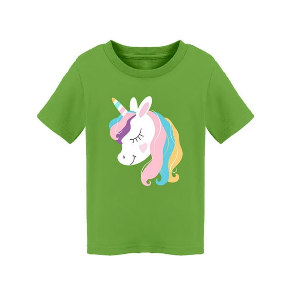 White Dreaming Unicorn Head T-Shirt Toddler -Image by Shutterstock, 4 Toddler