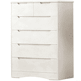 thumbnail image 1 of 6 Drawer Dresser for Bedroom Clearance, Lofka Tall White Vertical Chest of Drawers with Anti-Tipping & Dual-Size Drawers, Small Space Storage Solution, 1 of 14