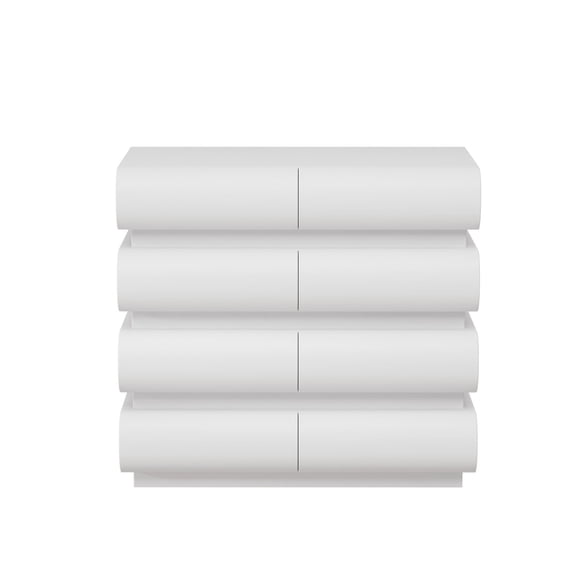 White Dresser with 8 Compartments / Ample Space for Daily Sundries