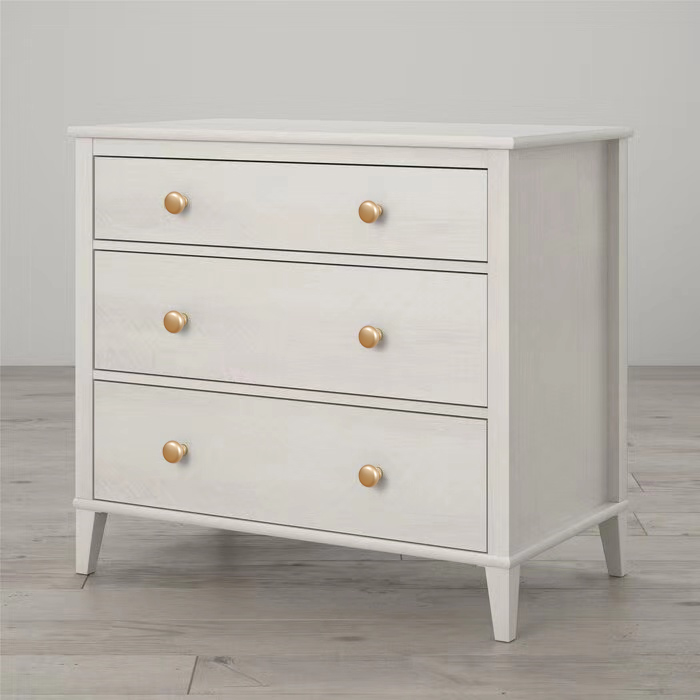 White Dressers Chest of Drawers, 3 Drawer White Bedroom Storage Furniture, Drawer Dresser, Unique Dresser, Vanity Dresser, Modern Dresser, Wood Dresser, Storage Dresser - White - image 1 of 8