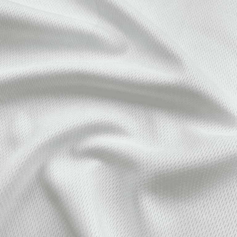 White DriCloth Microfiber Jersey Fabric Athletic Polyester Spandex 60 Wide  Stretch Sold BTY 