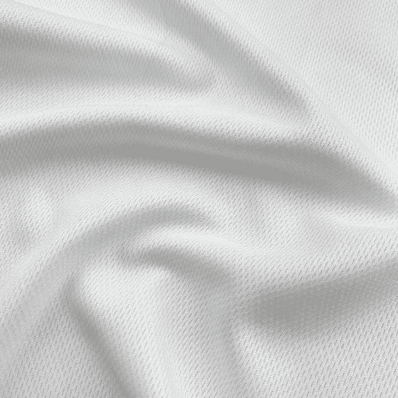 White DriCloth Microfiber Jersey Fabric Athletic Polyester Spandex 60" Wide Stretch Sold BTY
