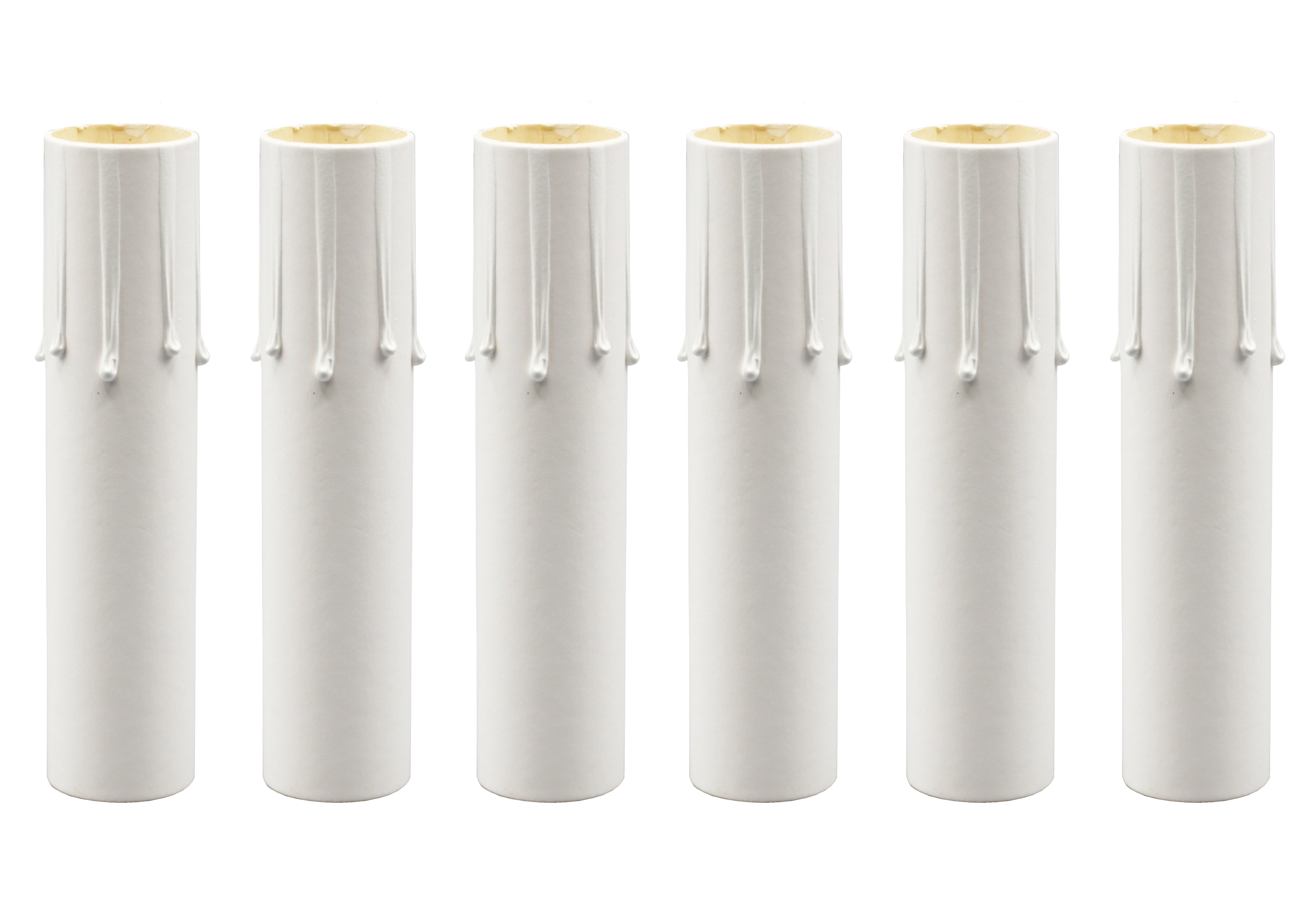 White Drip Look Candle Socket Covers for Chandeliers - 4 Inch ...
