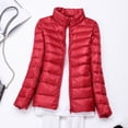 thumbnail image 1 of White Duck Down Ultralight Stand- Collar Jackets Autumn And Winter Warm Coats Portable Outwear  Women Thin Down Jacket, 1 of 7