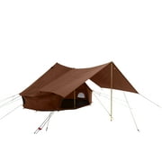 White Duck Outdoors Regatta Awning - Desert Red - 10' for Bell Tent - Complete Canopy with Poles for All Season Camping and Glamping