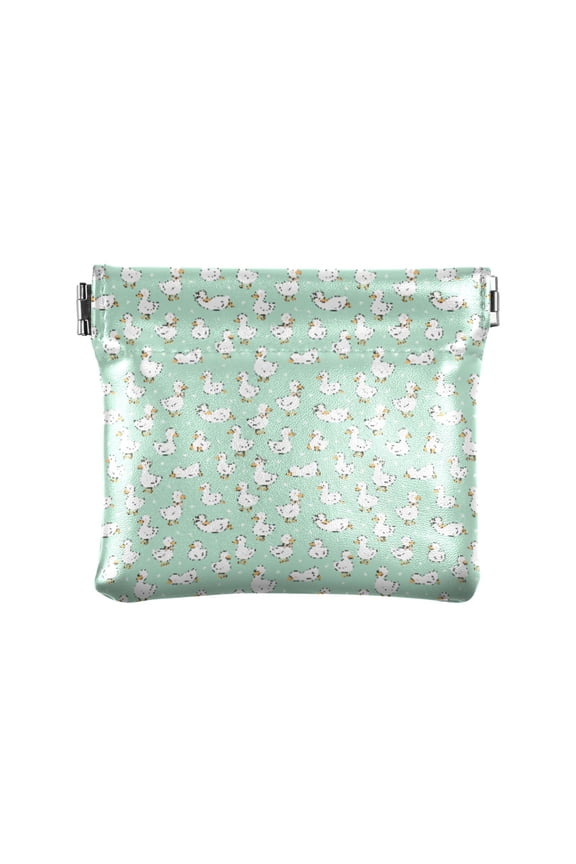 White Duck Wallet Small PU Leather Change Pouch Wallet for Women